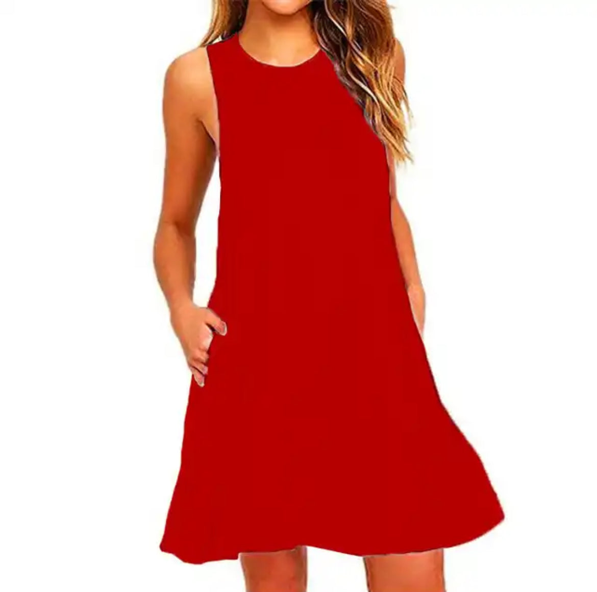 Red Sleeveless dress