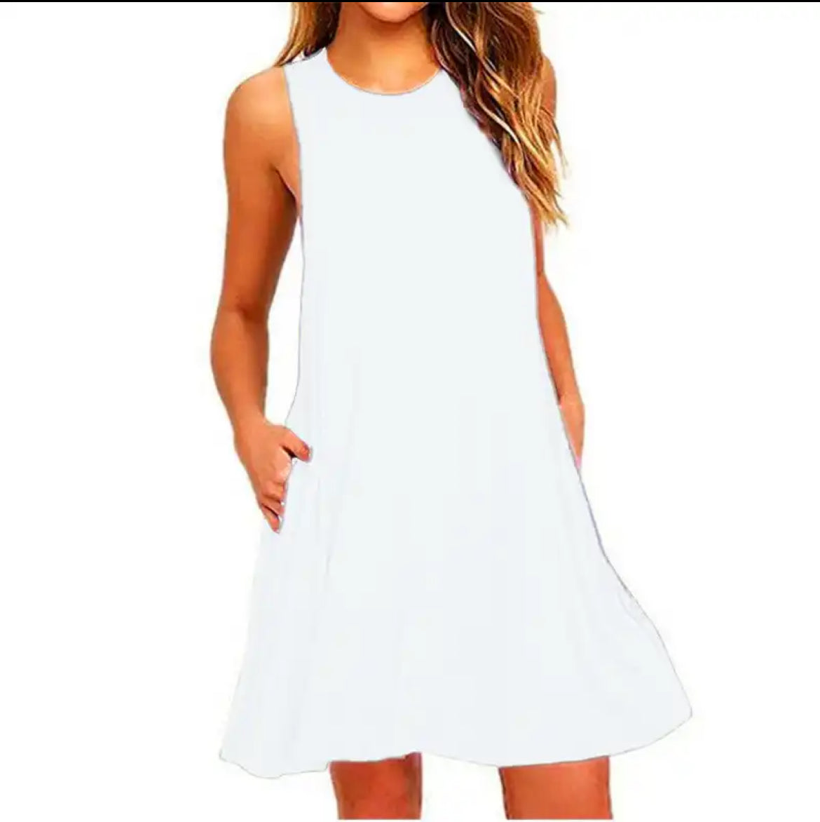 White Sleeveless dress