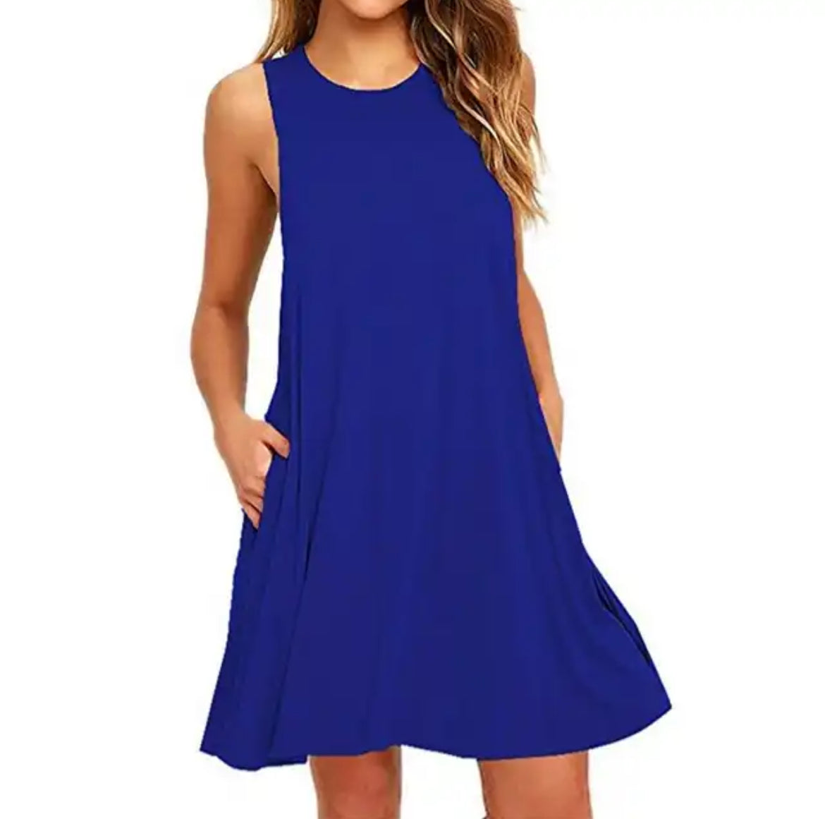 Blue Sleeveless dress